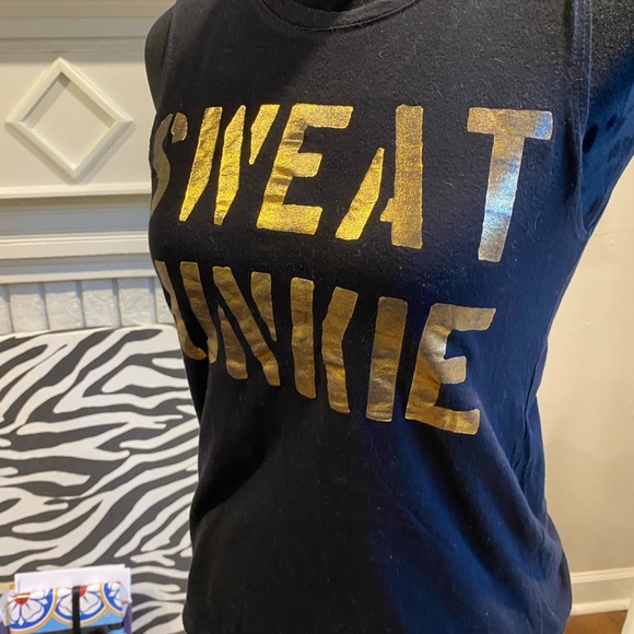 “Sweat Junkie” Muscle / Workout Tee, Size Small - Picture 3 of 3